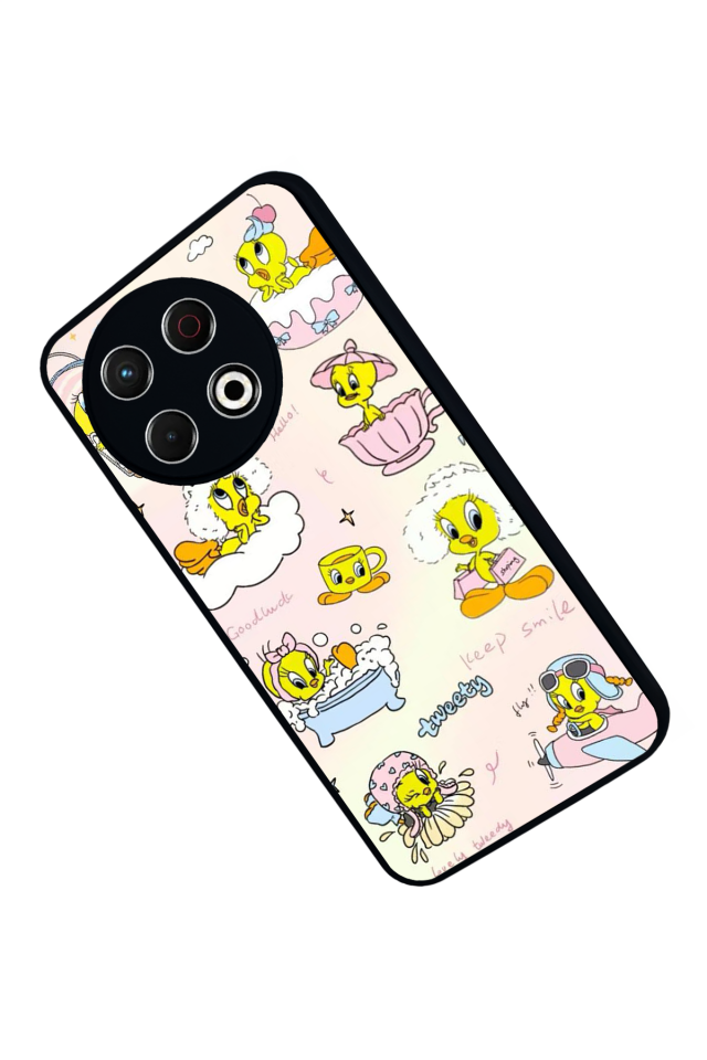 Tecno Spark 30 Pro Uyumlu Tweety Tasarımlı Glossy Premium Kılıf
