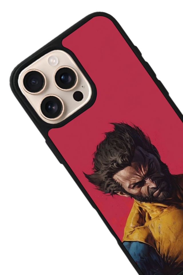 iPhone 16 Pro Uyumlu Wolverine Tasarımlı Glossy Premium Kılıf