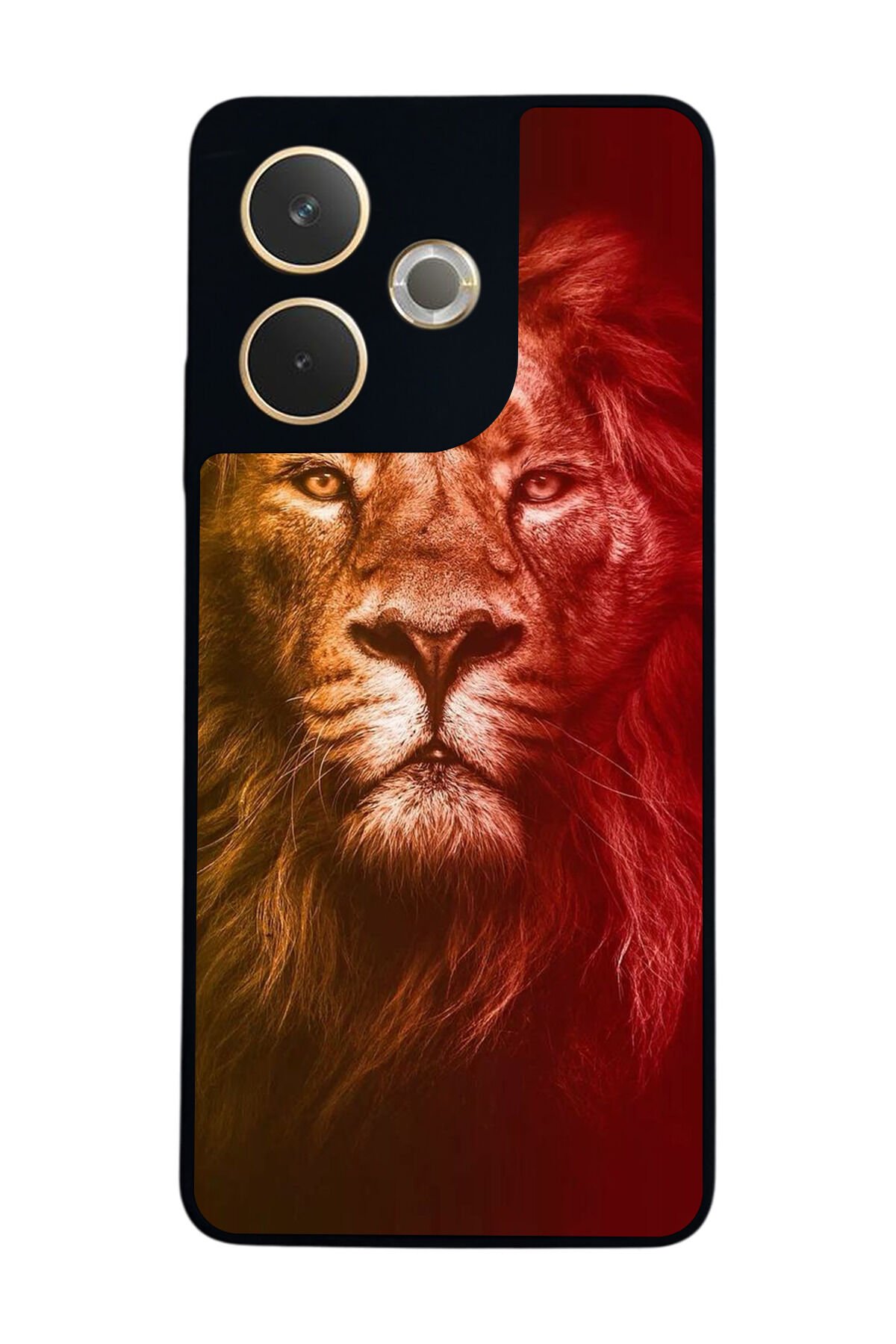 Oppo A5 Pro Uyumlu Aslan Tasarımlı Glossy Premium Kılıf