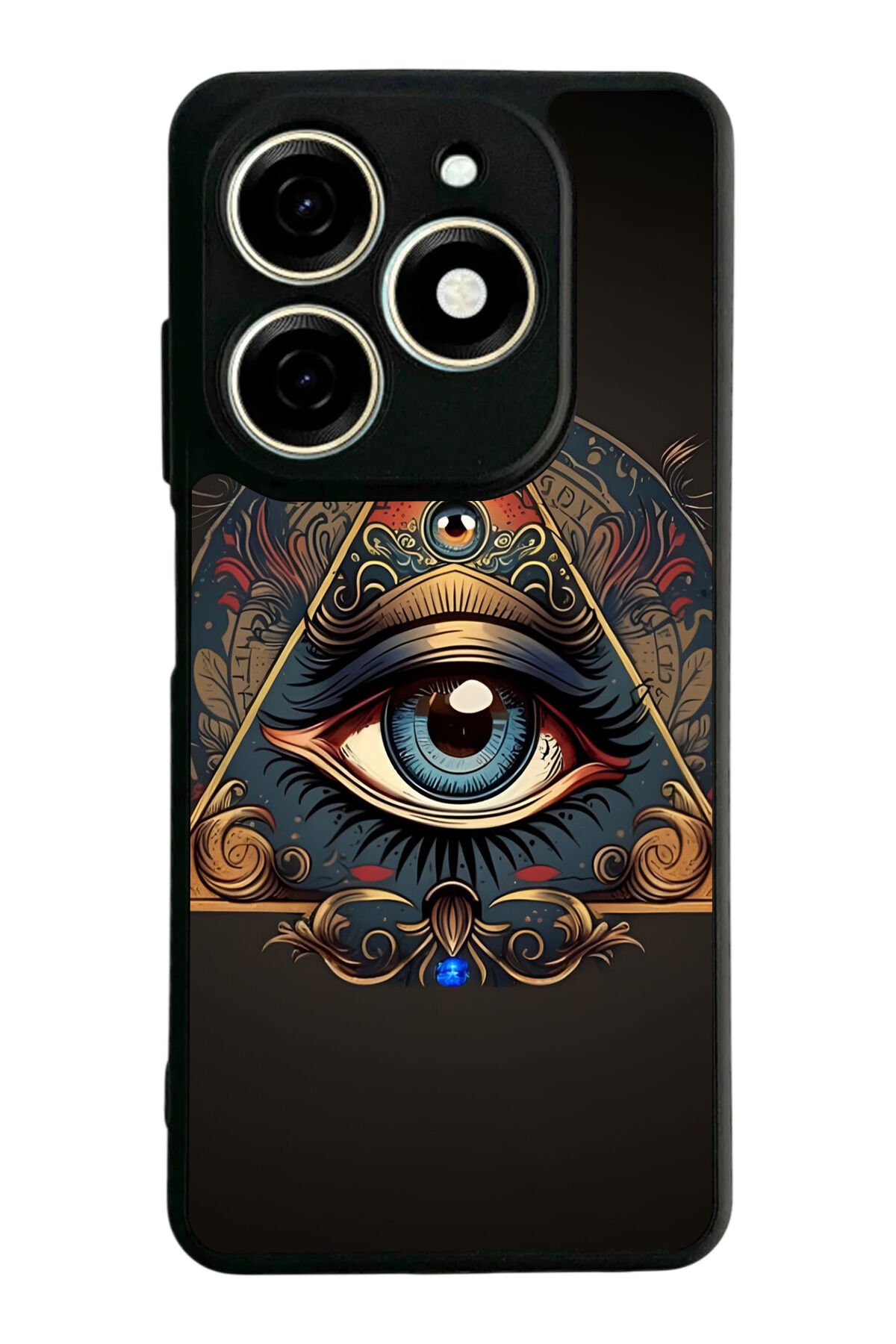 Infınıx Smart 8 Pro Uyumlu Göz Tasarımlı Glossy Premium Kılıf