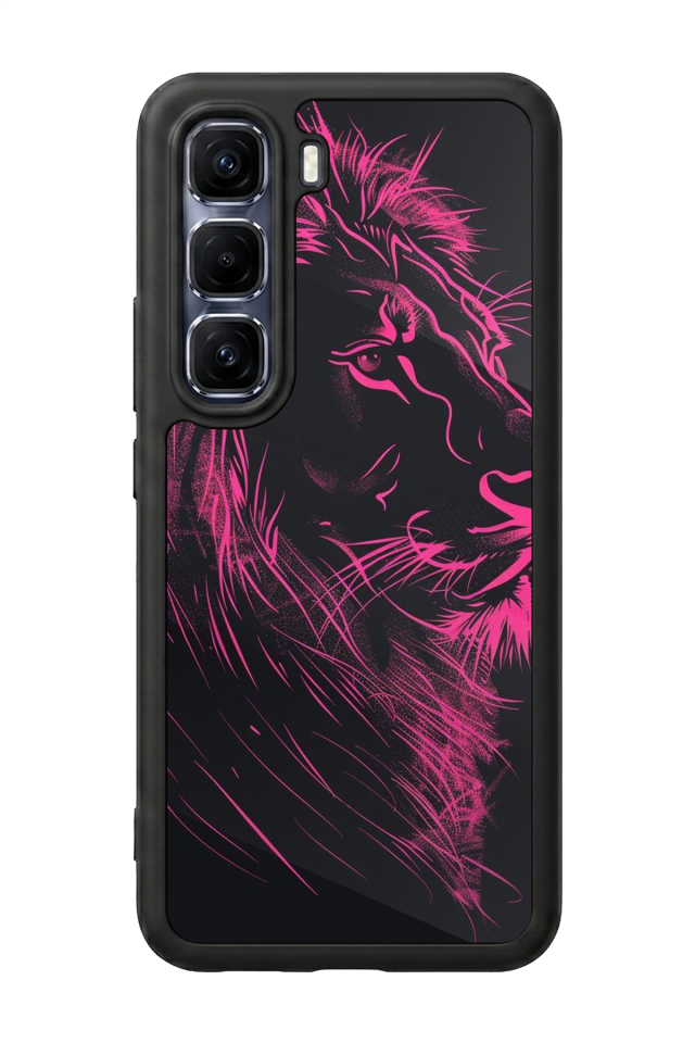 Infinix Hot 60 Pro Plus Uyumlu Aslan Tasarımlı Glossy Premium Kılıf