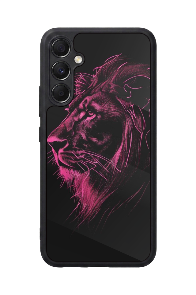 Samsung Galaxy A34 Uyumlu Aslan Tasarımlı Glossy Premium Kılıf