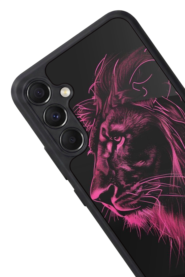 Samsung Galaxy A34 Uyumlu Aslan Tasarımlı Glossy Premium Kılıf