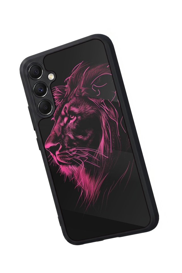 Samsung Galaxy A34 Uyumlu Aslan Tasarımlı Glossy Premium Kılıf