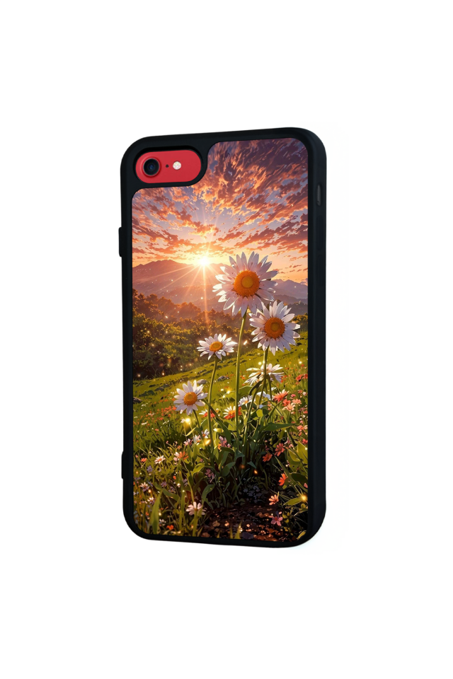 iPhone 8 Uyumlu Cicek Tasarımlı Glossy Premium Kılıf