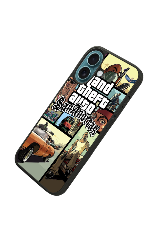 iPhone 16 Uyumlu GTA Tasarımlı Glossy Premium Kılıf