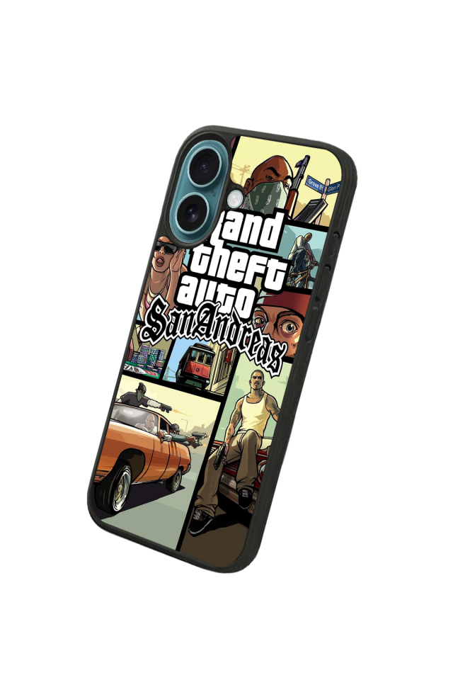 iPhone 16 Uyumlu GTA Tasarımlı Glossy Premium Kılıf