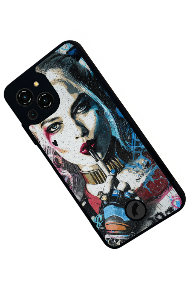 Reeder S23 Pro Max Uyumlu HarleyQueen Tasarımlı Glossy Premium Kılıf