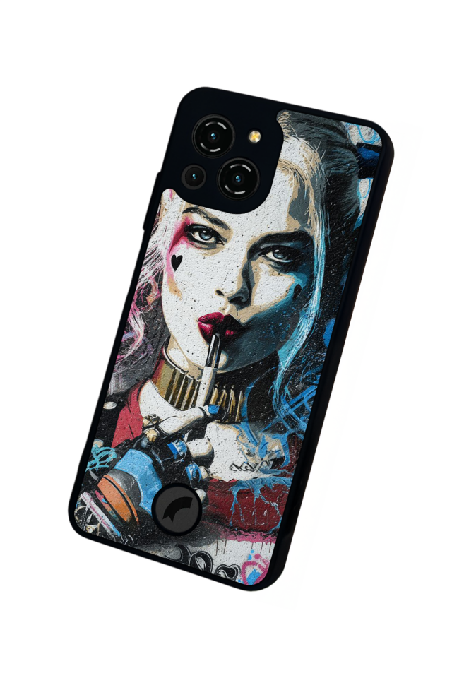 Reeder S23 Pro Max Uyumlu HarleyQueen Tasarımlı Glossy Premium Kılıf