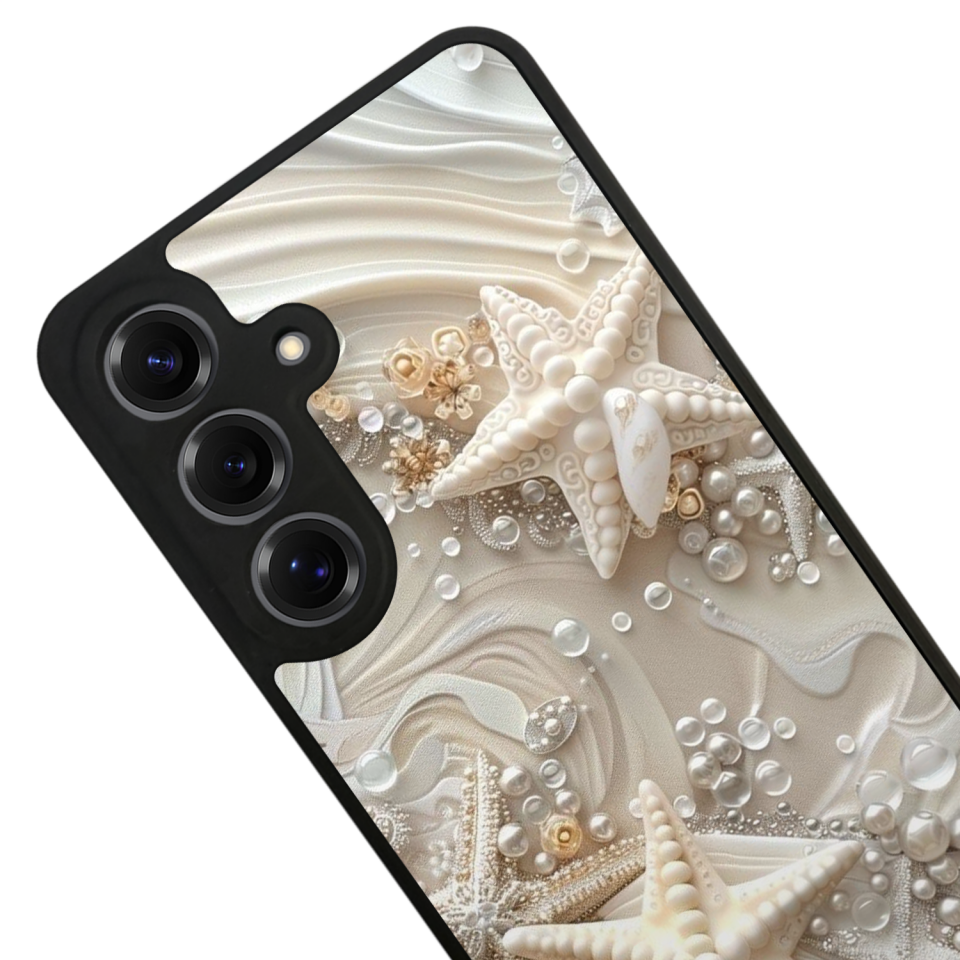 Samsung Galaxy S25 Uyumlu  İnci Tasarımlı Glossy Premium Kılıf