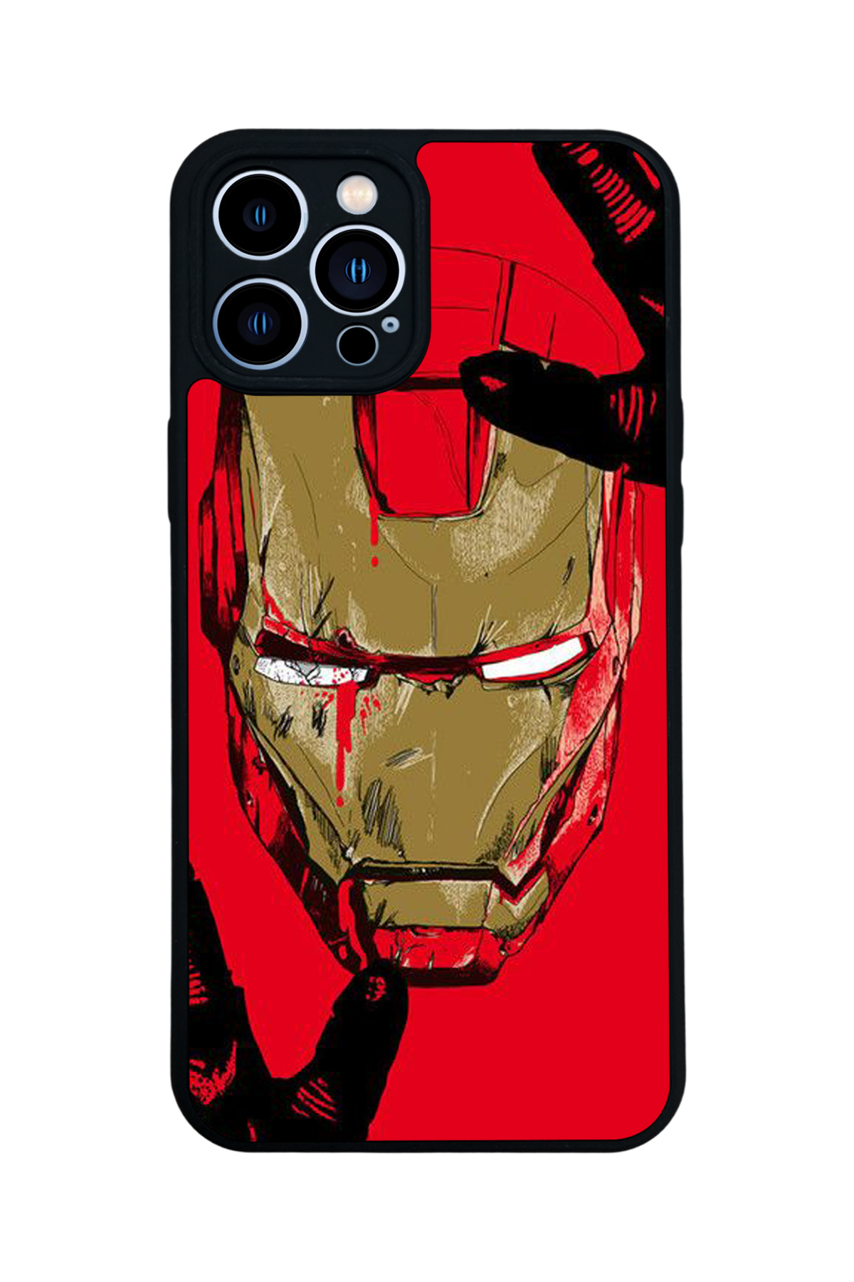 iPhone 12 Pro Max Uyumlu  Iron Man ( Demir Adam ) Tasarımlı Glossy Premium Kılıf