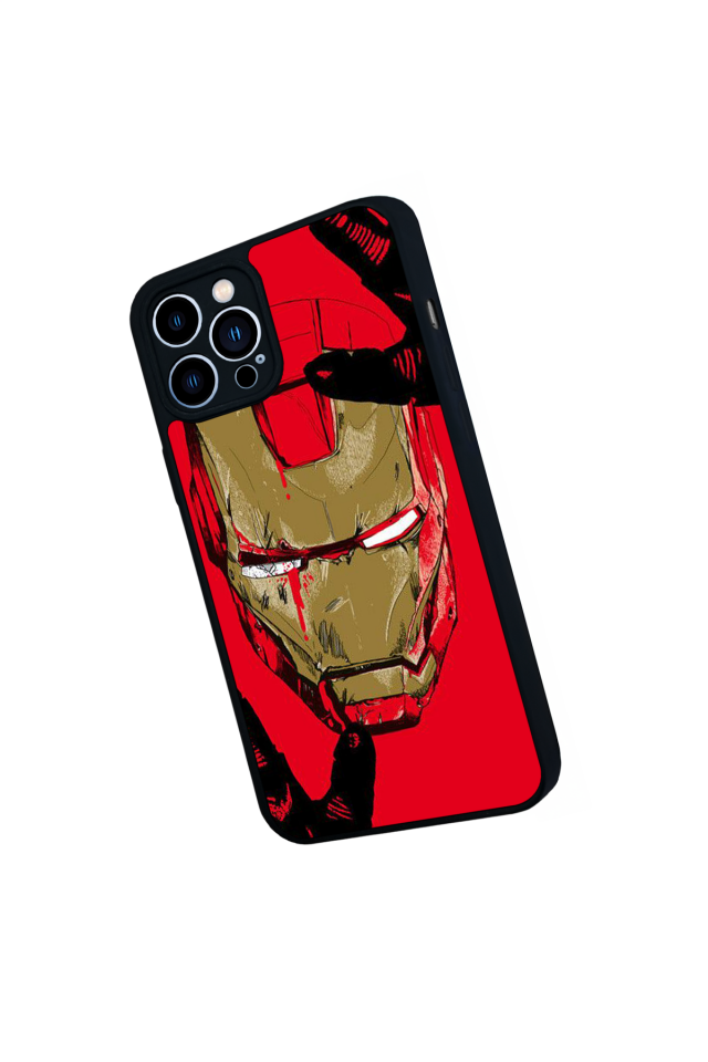 iPhone 12 Pro Max Uyumlu  Iron Man ( Demir Adam ) Tasarımlı Glossy Premium Kılıf