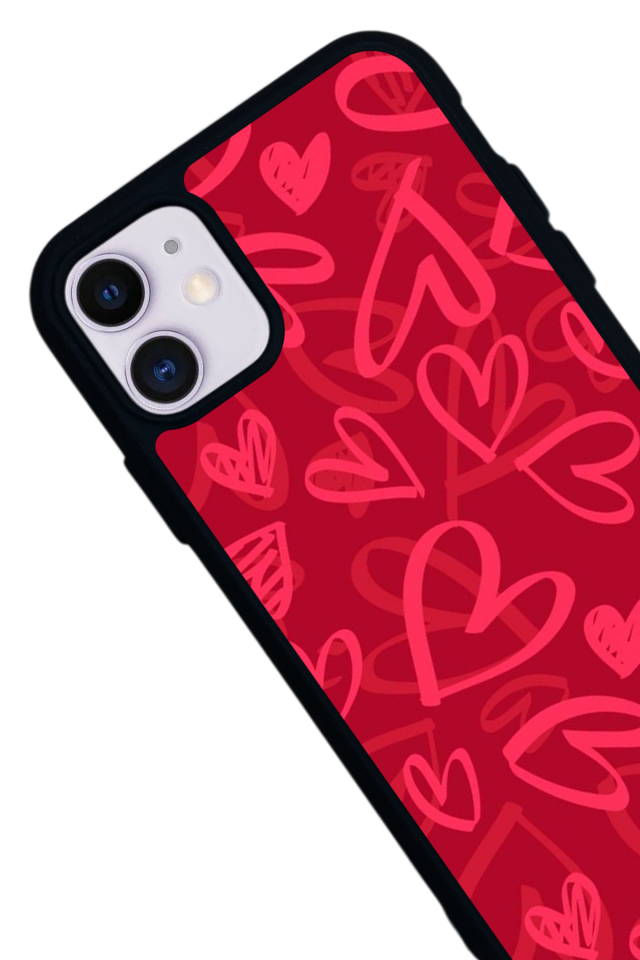iPhone 11 Uyumlu Kalp Love Tasarımlı Glossy Premium Kılıf