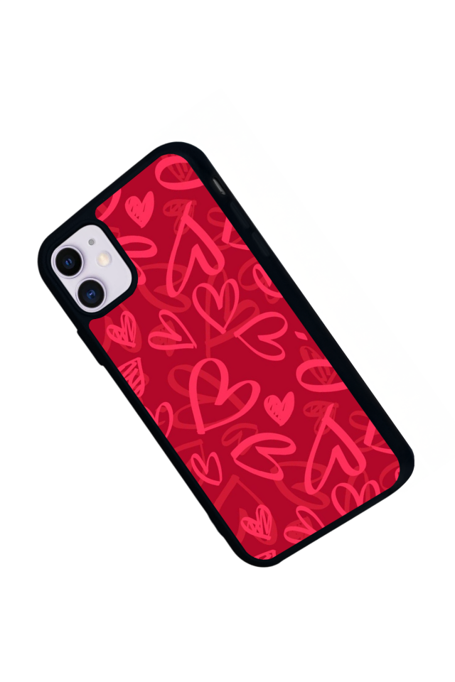 iPhone 11 Uyumlu Kalp Love Tasarımlı Glossy Premium Kılıf