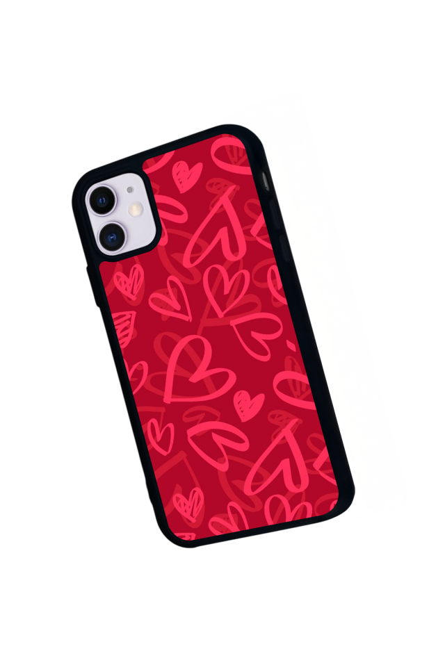 iPhone 11 Uyumlu Kalp Love Tasarımlı Glossy Premium Kılıf