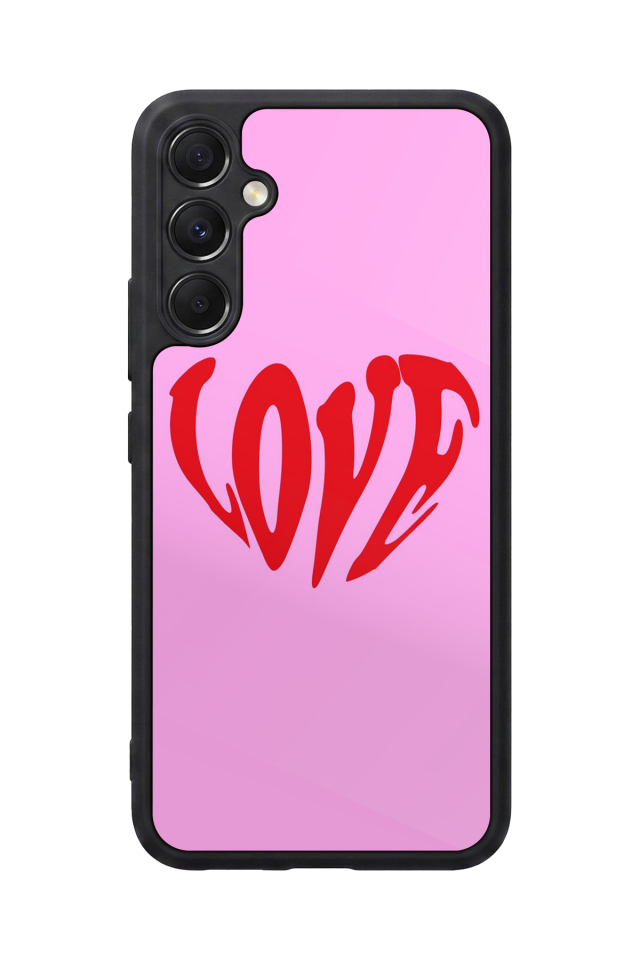 Samsung Galaxy M34 Uyumlu Kalp Love Tasarımlı Glossy Premium Kılıf
