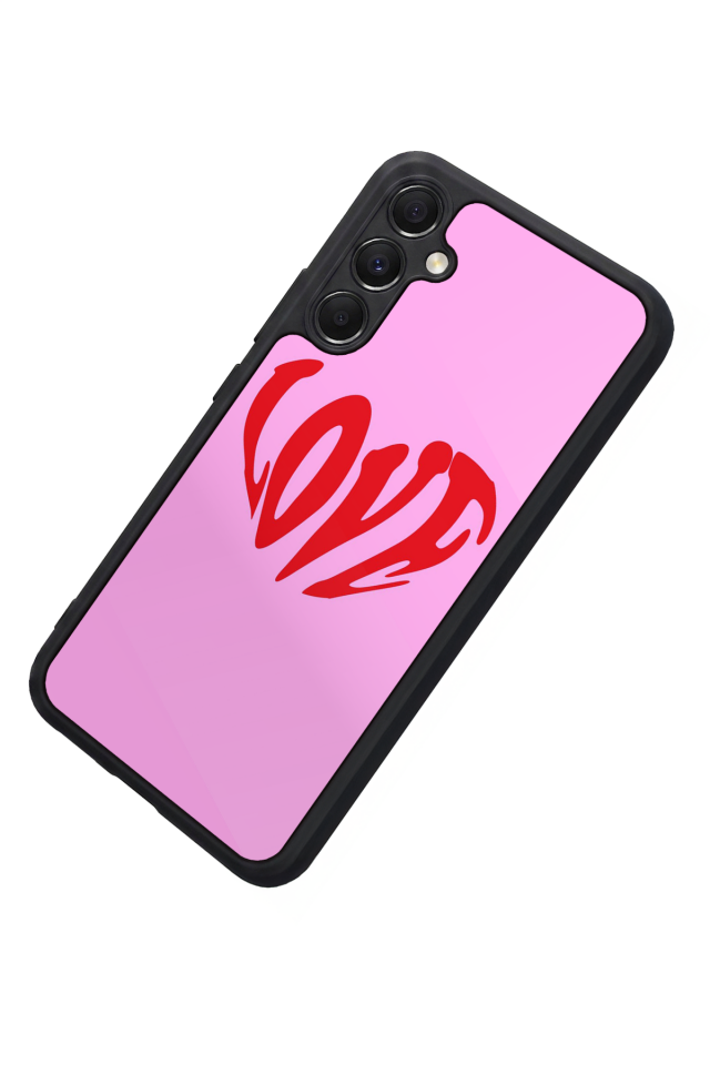 Samsung Galaxy M34 Uyumlu Kalp Love Tasarımlı Glossy Premium Kılıf