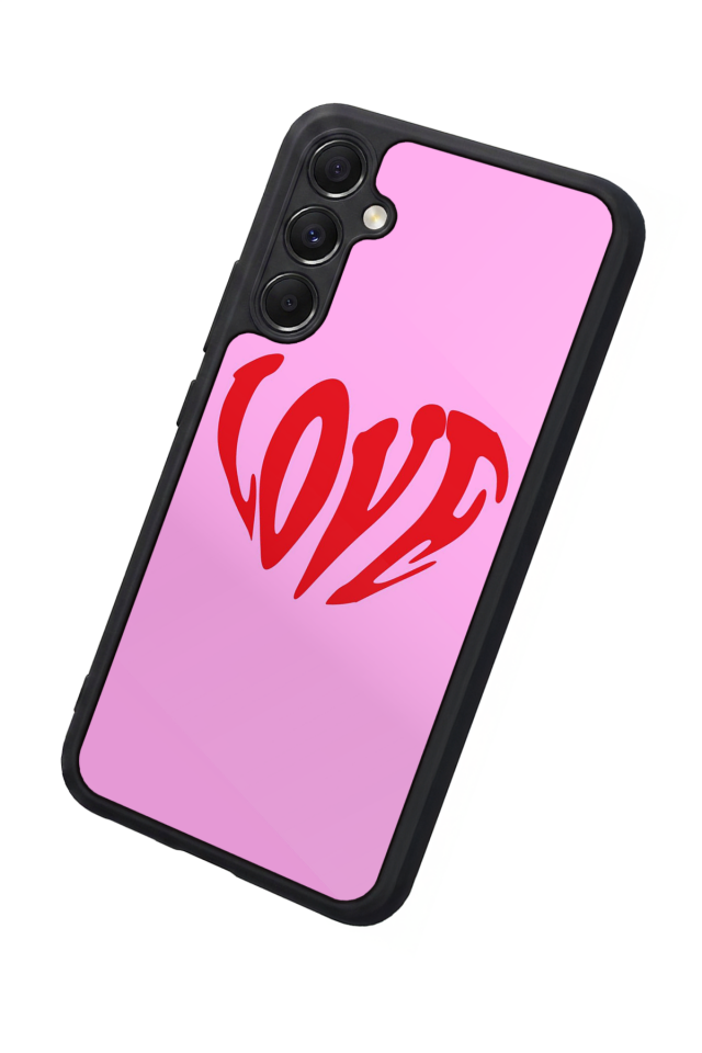 Samsung Galaxy M34 Uyumlu Kalp Love Tasarımlı Glossy Premium Kılıf
