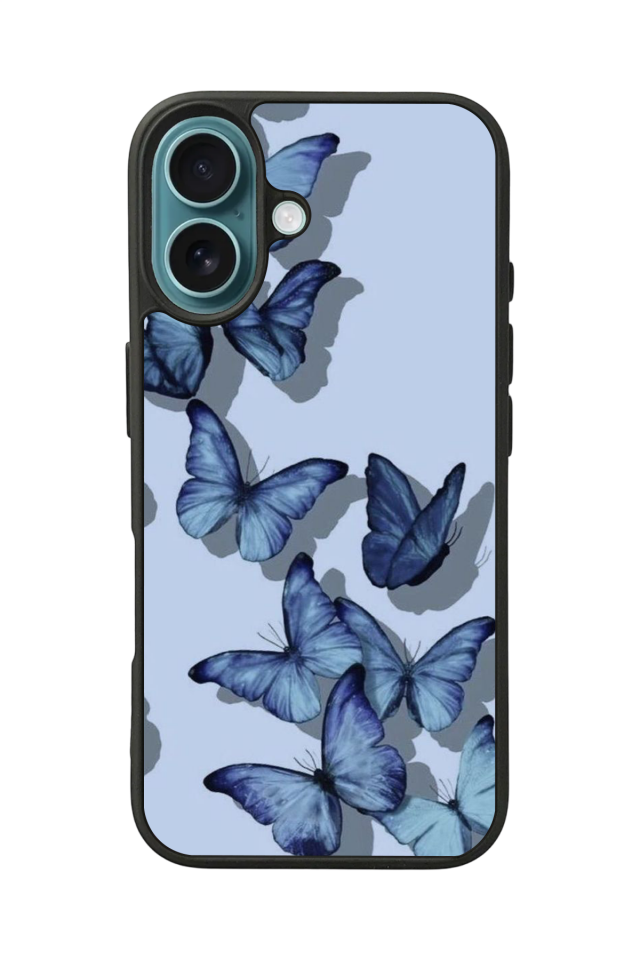 iPhone 16 Plus Uyumlu Kelebek Tasarımlı Glossy Premium Kılıf