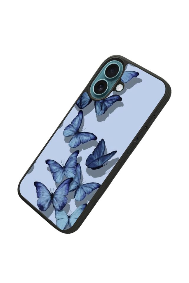 iPhone 16 Plus Uyumlu Kelebek Tasarımlı Glossy Premium Kılıf