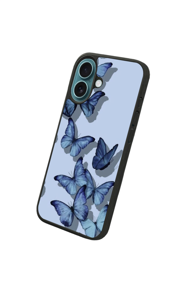 iPhone 16 Plus Uyumlu Kelebek Tasarımlı Glossy Premium Kılıf