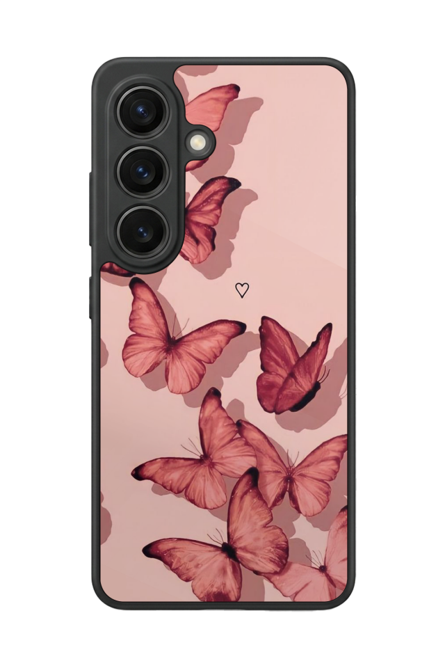 Samsung Galaxy S26 Uyumlu Kelebek Tasarımlı Glossy Premium Kılıf