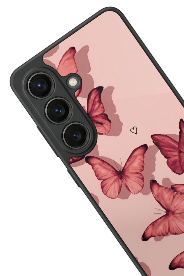 Samsung Galaxy S26 Uyumlu Kelebek Tasarımlı Glossy Premium Kılıf
