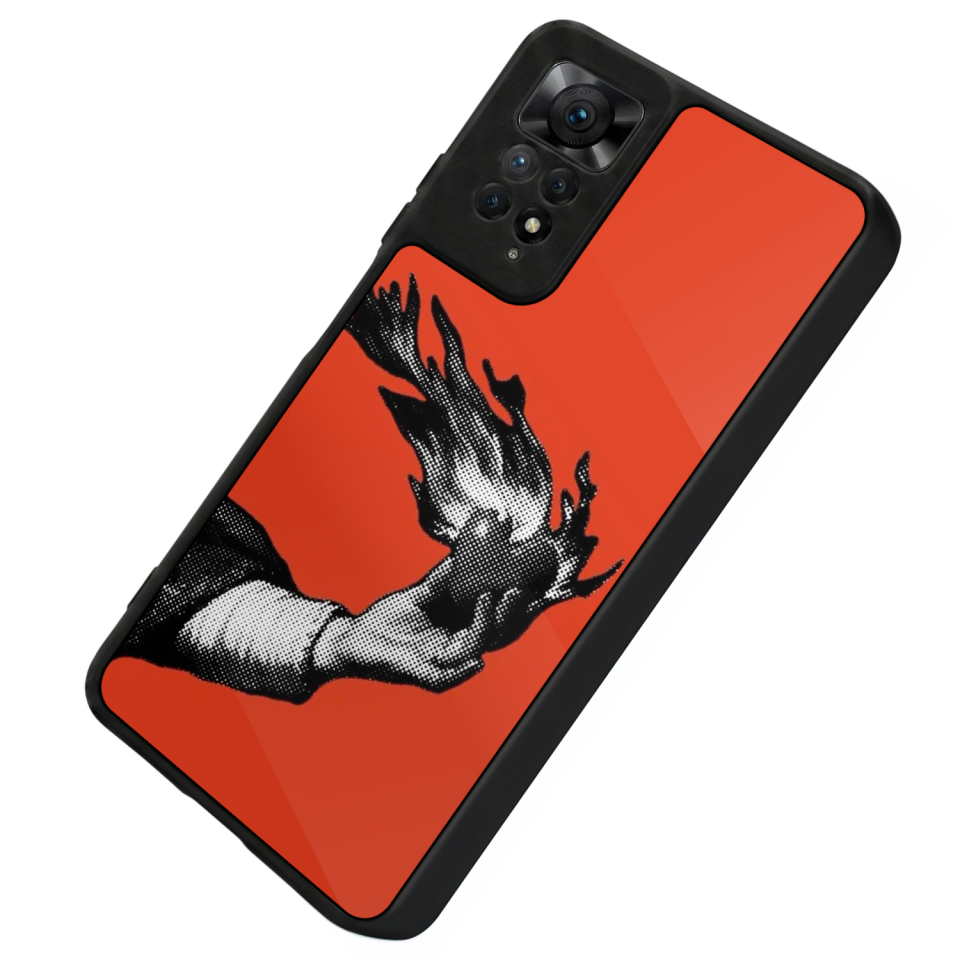 Xiaomi Redmi Note 12 Pro Uyumlu Kirmizi Tasarımlı Glossy Premium Kılıf