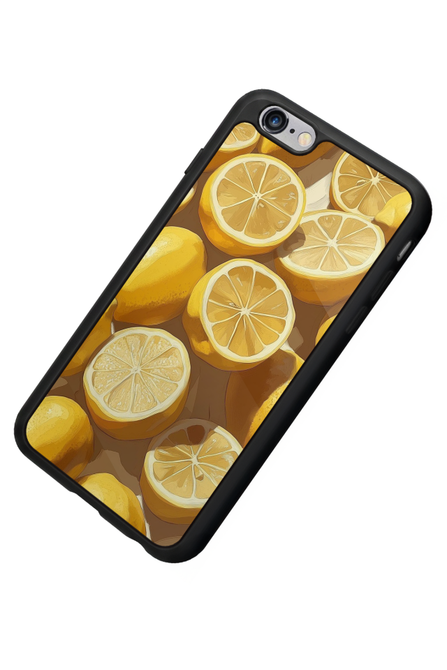 iPhone 6 Plus Uyumlu Limon Tasarımlı Glossy Premium Kılıf