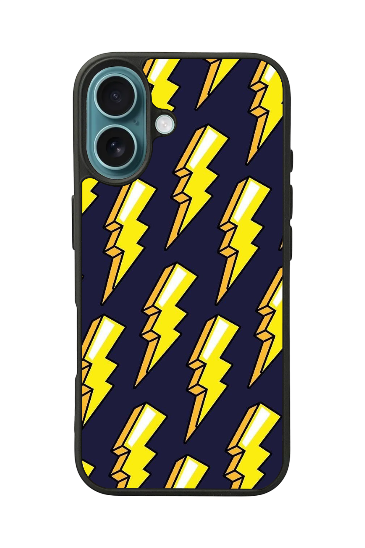 iPhone 16 Uyumlu Simsek Tasarımlı Glossy Premium Kılıf