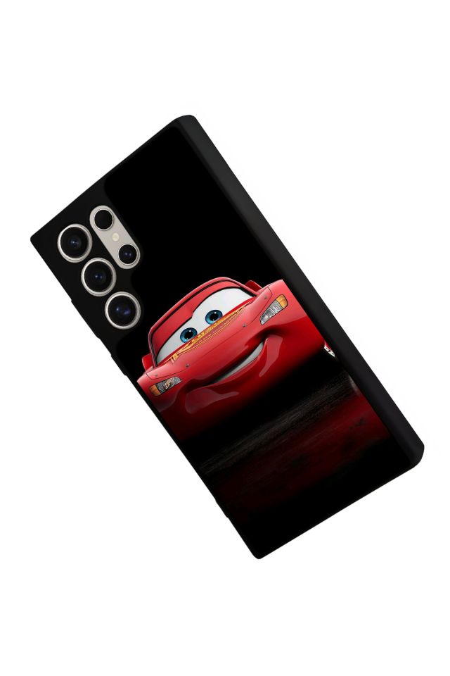Samsung Galaxy S23 Ultra Uyumlu Şimsek McQueen Tasarımlı Glossy Premium Kılıf