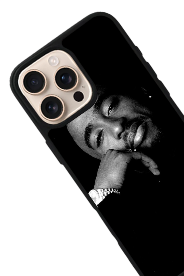 iPhone 15 Pro Max Uyumlu Tupac Tasarımlı Glossy Premium Kılıf