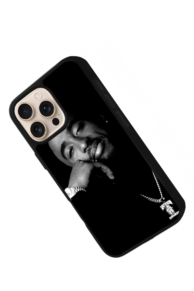 iPhone 15 Pro Max Uyumlu Tupac Tasarımlı Glossy Premium Kılıf