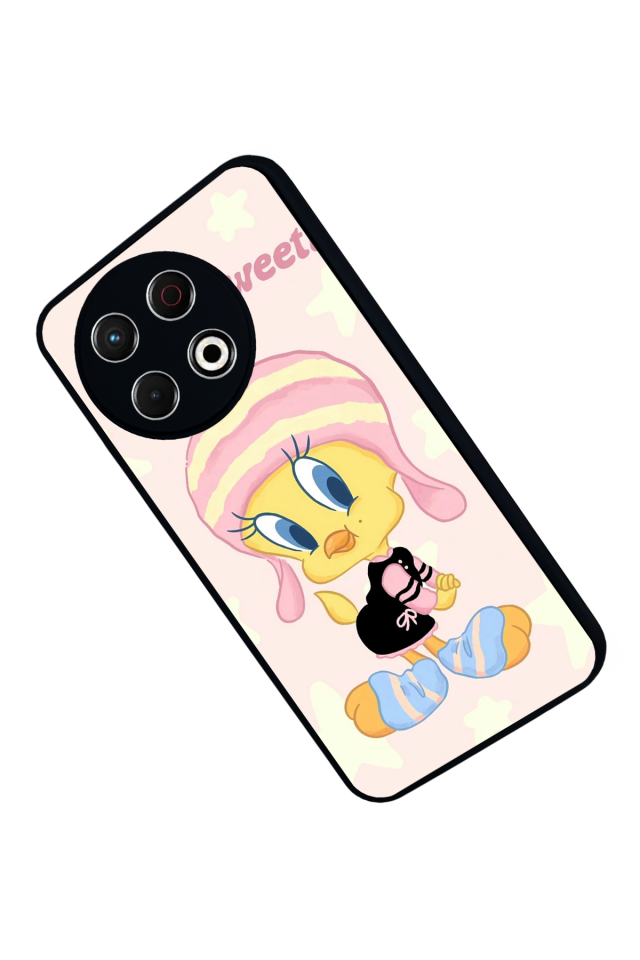 Tecno Spark 30 Pro Uyumlu Tweety Tasarımlı Glossy Premium Kılıf