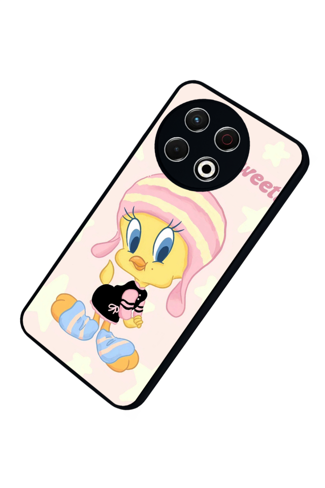 Tecno Spark 30 Pro Uyumlu Tweety Tasarımlı Glossy Premium Kılıf