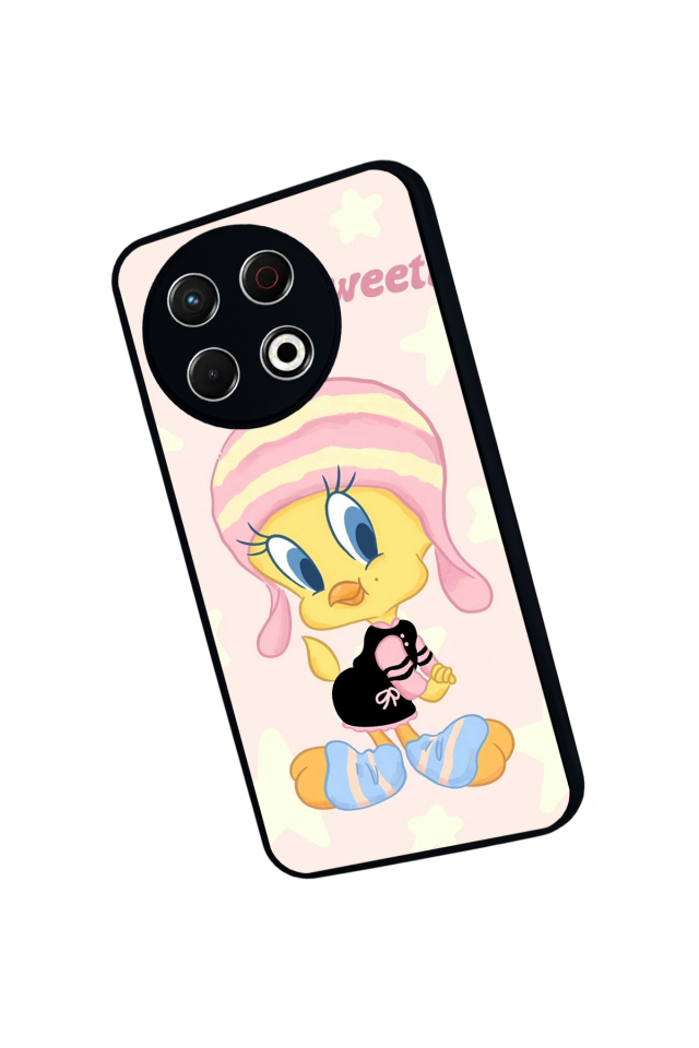 Tecno Spark 30 Pro Uyumlu Tweety Tasarımlı Glossy Premium Kılıf