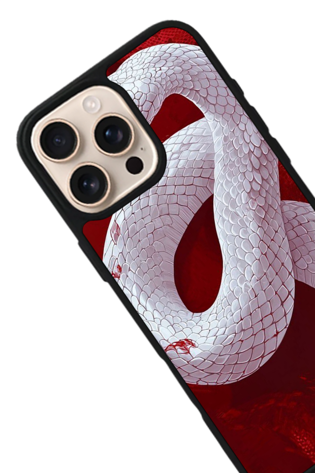 iPhone 16 Pro Max Uyumlu Yılan Tasarımlı Glossy Premium Kılıf