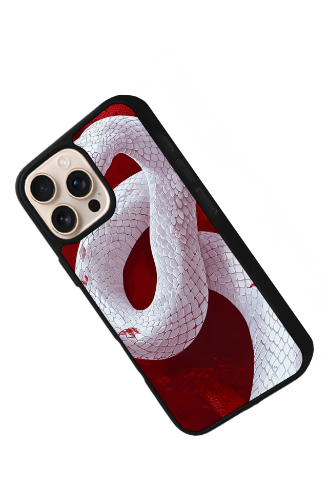 iPhone 16 Pro Max Uyumlu Yılan Tasarımlı Glossy Premium Kılıf