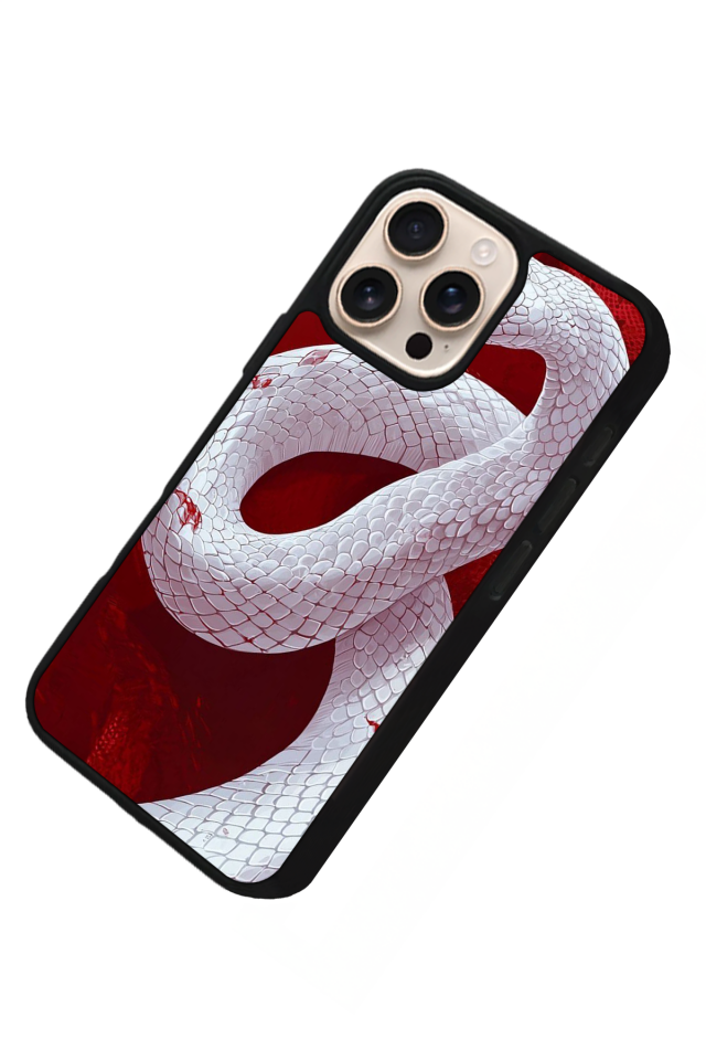 iPhone 16 Pro Max Uyumlu Yılan Tasarımlı Glossy Premium Kılıf