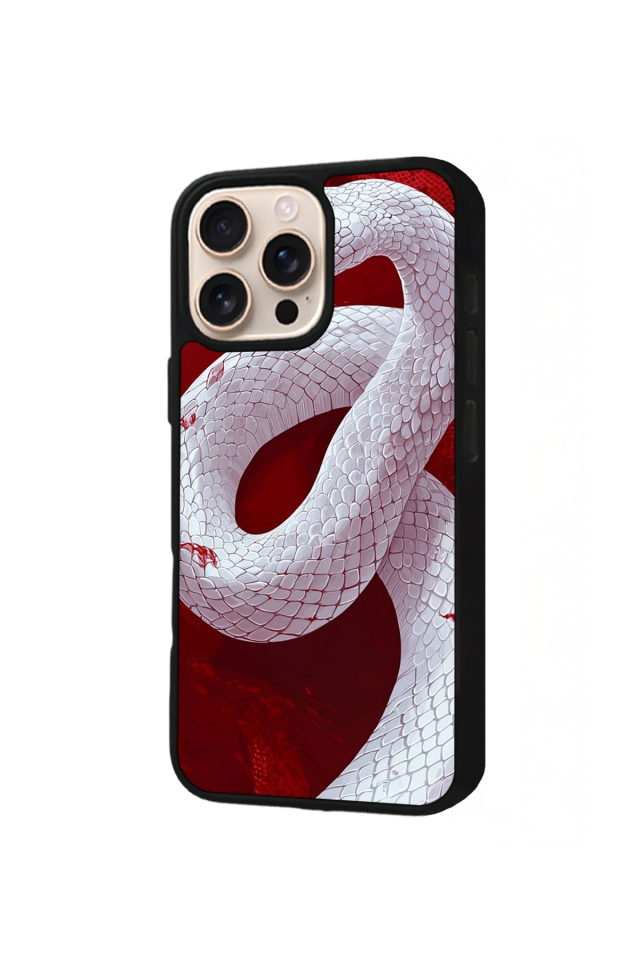 iPhone 16 Pro Max Uyumlu Yılan Tasarımlı Glossy Premium Kılıf