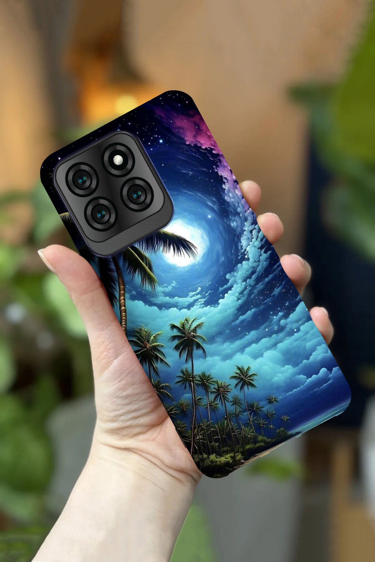 Reeder S71 Uyumlu Kamera Korumalı Sahil Manzarası Desenli HD Baskılı Silikon Kılıf