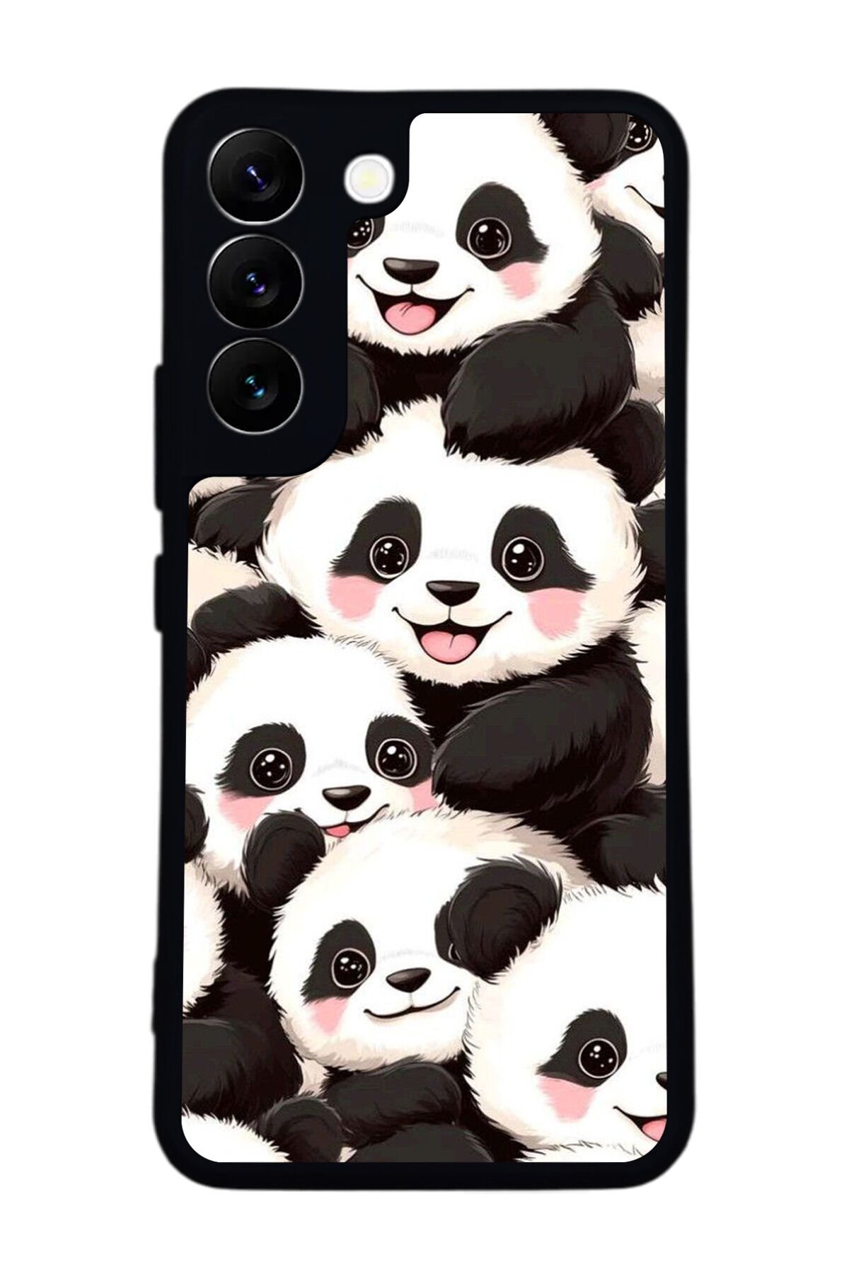 Samsung Galaxy S22 Uyumlu Panda Tasarımlı Glossy Premium Kılıf