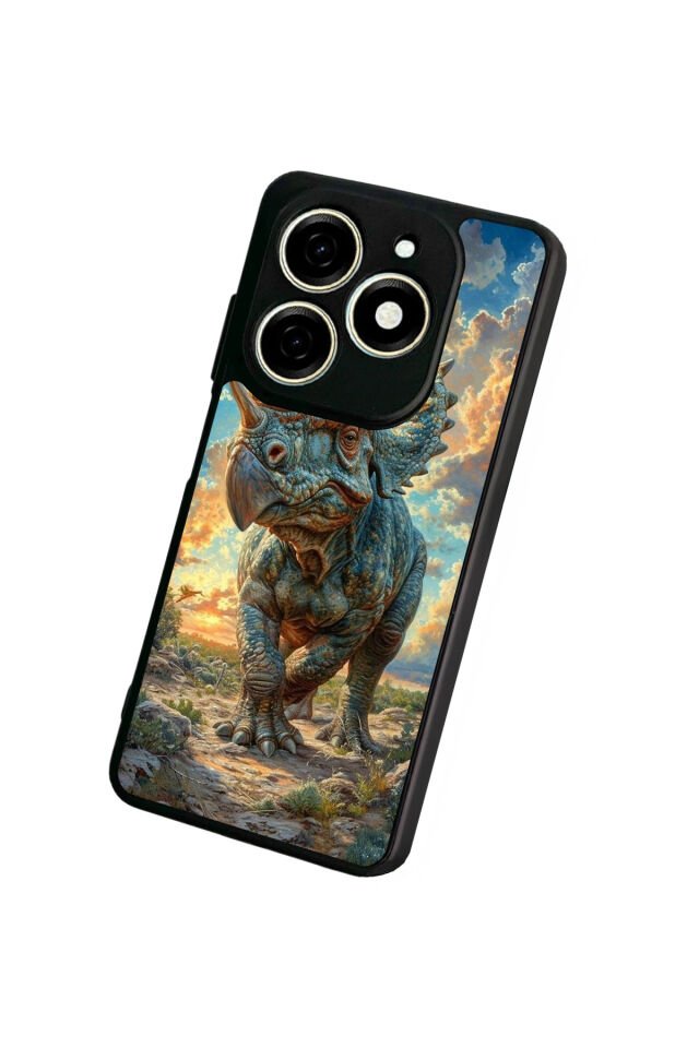 Infınıx Smart 8 Pro Uyumlu Dinazor Tasarımlı Glossy Premium Kılıf