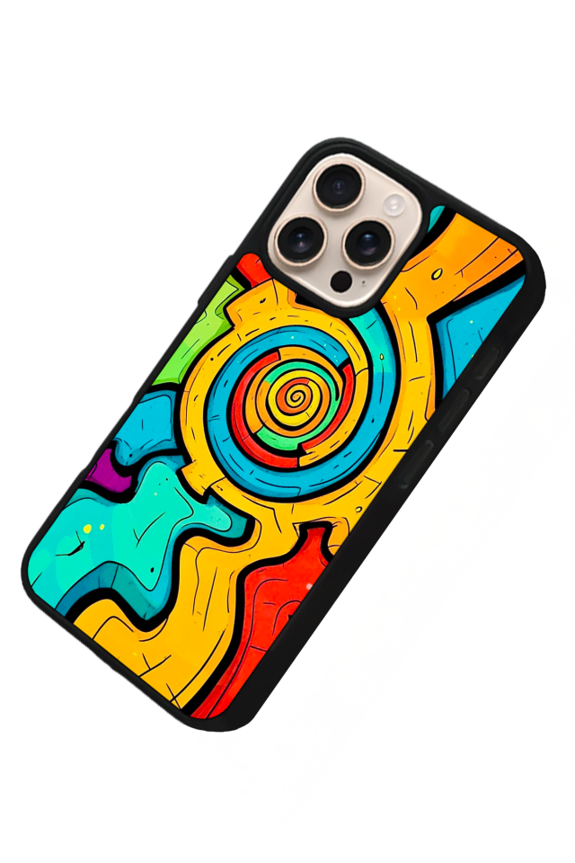 iPhone 14 Pro Max Uyumlu Abstract Tasarımlı Glossy Premium Kılıf