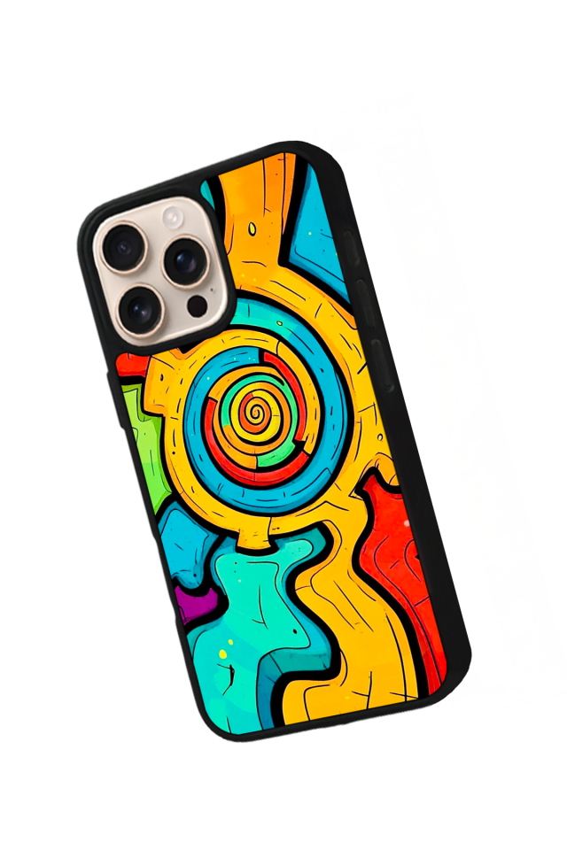 iPhone 14 Pro Max Uyumlu Abstract Tasarımlı Glossy Premium Kılıf