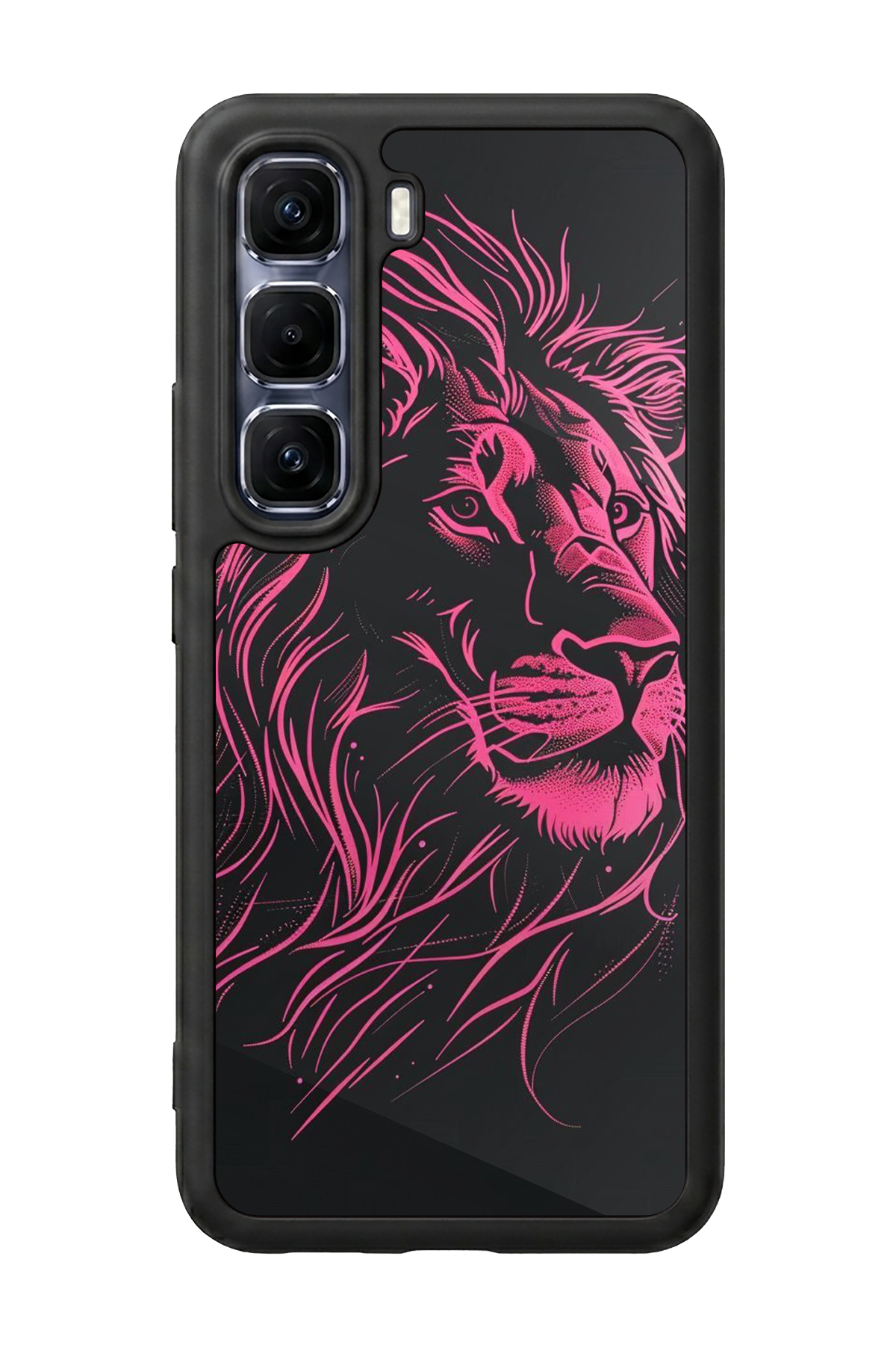 Infinix Hot 60 Pro Plus Uyumlu Aslan Tasarımlı Glossy Premium Kılıf