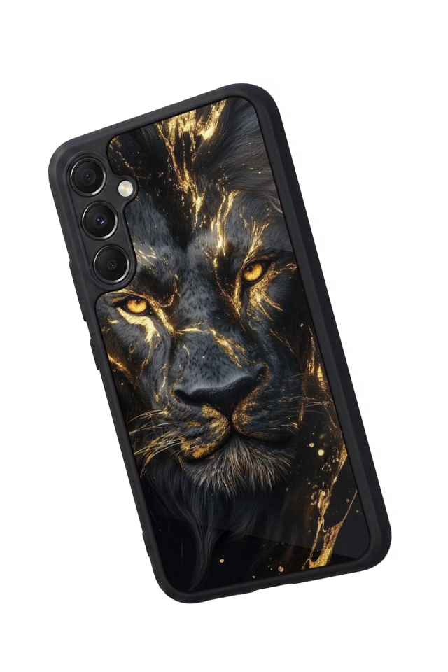 Samsung Galaxy A34 Uyumlu Aslan Tasarımlı Glossy Premium Kılıf