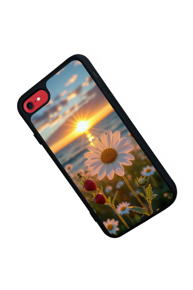 iPhone 8 Uyumlu Cicek Tasarımlı Glossy Premium Kılıf