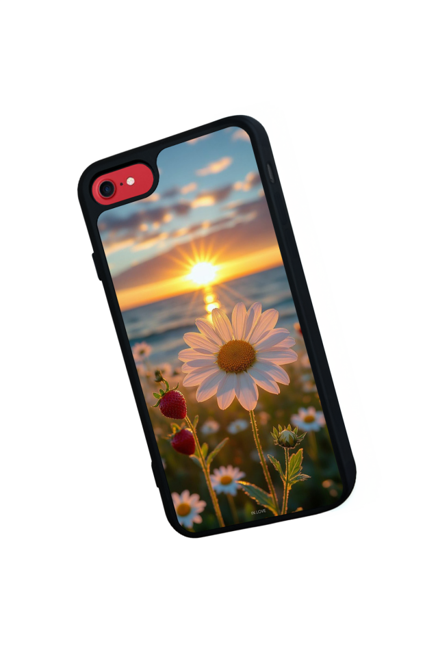 iPhone 8 Uyumlu Cicek Tasarımlı Glossy Premium Kılıf