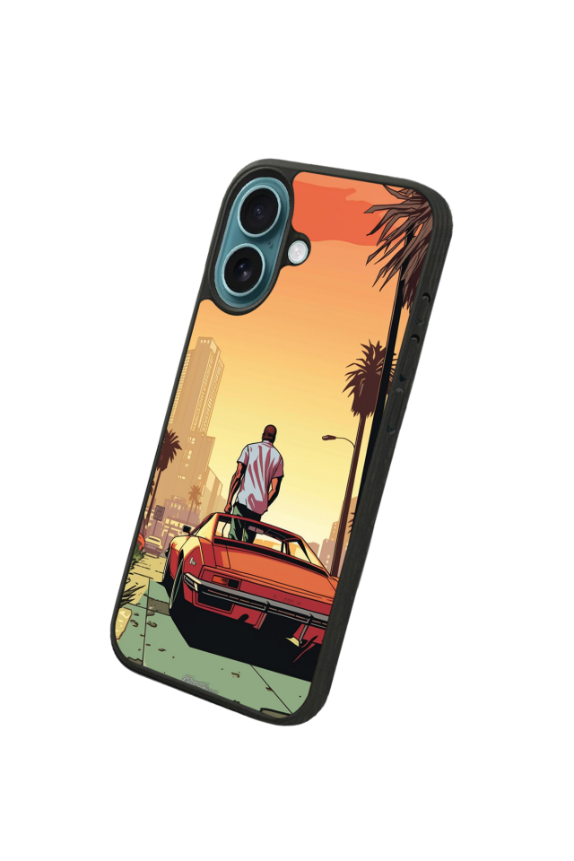 iPhone 16 Uyumlu GTA Tasarımlı Glossy Premium Kılıf